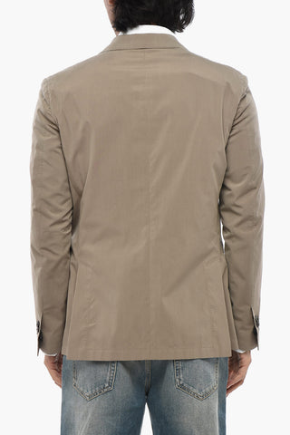 CIRCLE Blazer Sfoderato in Cotone e Seta con Tasche a Toppa