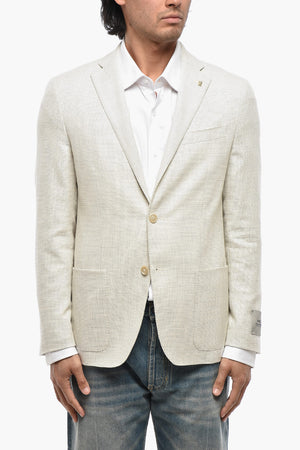 CC COLLECTION Cotton Blend Blazer with Classic Lapel and Two Vents