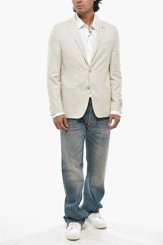 CC COLLECTION Blazer in Misto Cotone Due Spacchi Rever Classico