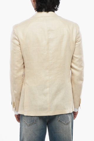 CC COLLECTION Linen Blend Jacket with Classic Lapel