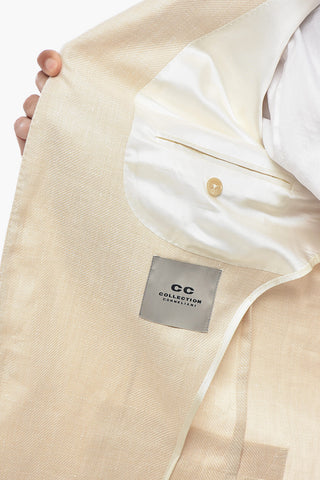 CC COLLECTION Linen Blend Jacket with Classic Lapel