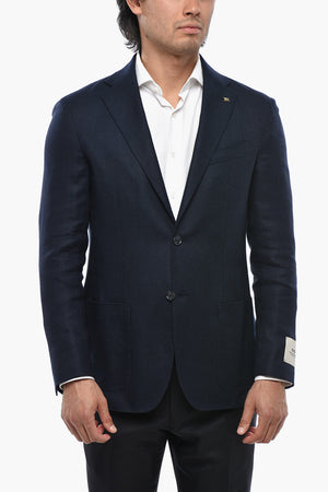 CC COLLECTION Solid-Color 2-Button Jacket With Patch Pockets