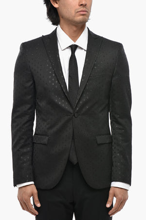 CC COLLECTION Wool And Lurex Blend Blazer With Flap Pockets