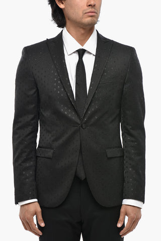 CC COLLECTION Wool And Lurex Blend Blazer With Flap Pockets