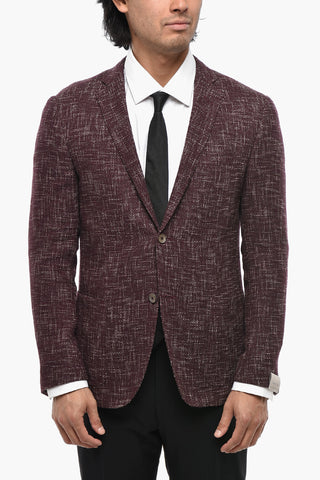 Halbgefütterter Tweed-Blazer mit klassischem Revers