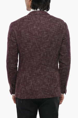 Halbgefütterter Tweed-Blazer mit klassischem Revers