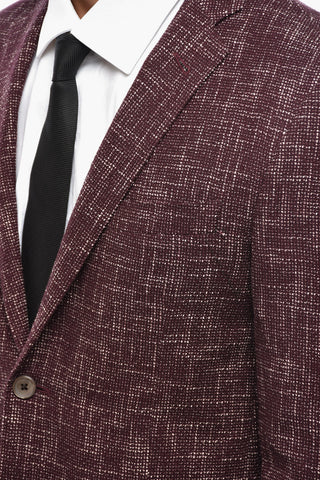 Halbgefütterter Tweed-Blazer mit klassischem Revers