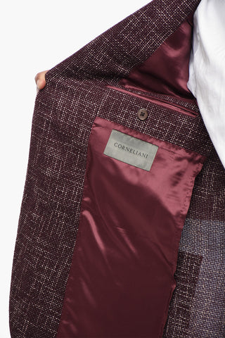 Halbgefütterter Tweed-Blazer mit klassischem Revers