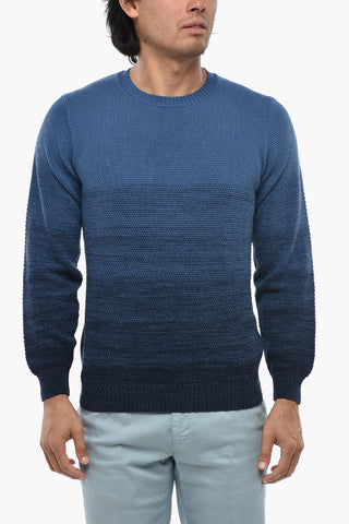 Maglia Girocollo in Cotone Leggero Effetto Sfumato