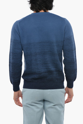 Maglia Girocollo in Cotone Leggero Effetto Sfumato