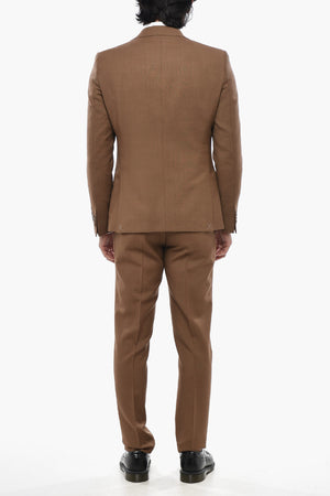 CC COLLECTION Two-Button Wool and Mohair Suit in Ripstop Check