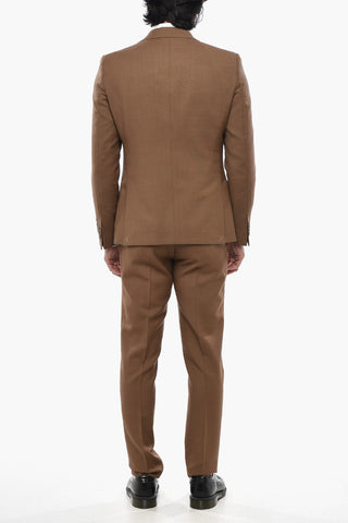 CC COLLECTION Zweiknopf-Anzug aus Wolle und Mohair im Ripstop-Karo