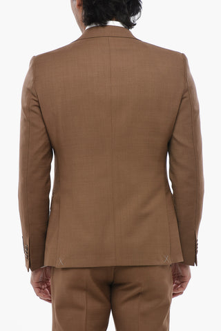 CC COLLECTION Zweiknopf-Anzug aus Wolle und Mohair im Ripstop-Karo