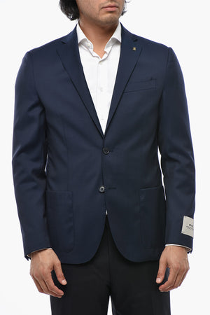 CC COLLECTION Virgin Wool Blazer with Patch Pockets