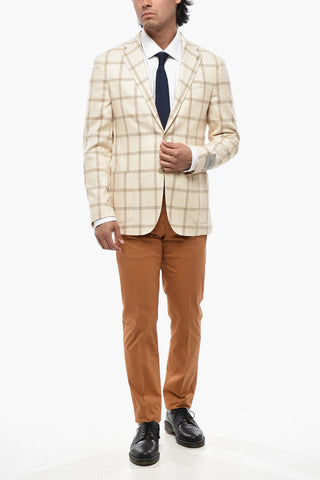 CC COLLECTION Checked Blazer With Patch Pockets And Classic Lapel