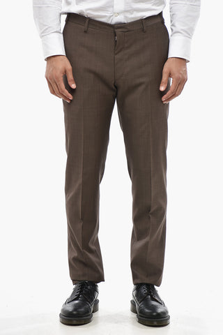 CC COLLECTION Two-Button Virgin Wool Suit With Flap Pockets