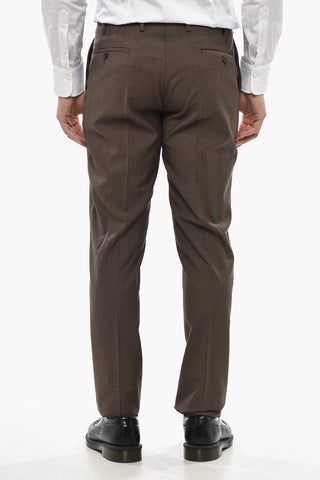 CC COLLECTION Two-Button Virgin Wool Suit With Flap Pockets