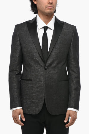 CODE Lurex Blazer With Satin Peak Lapel