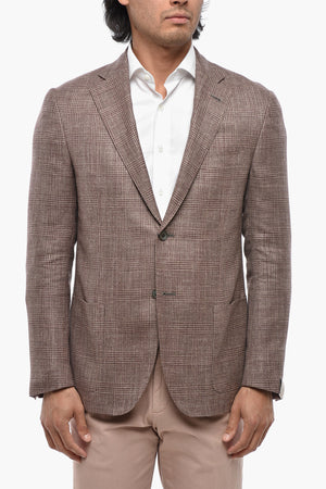 Halbgefütterter Blazer GATE mit District-Check-Muster
