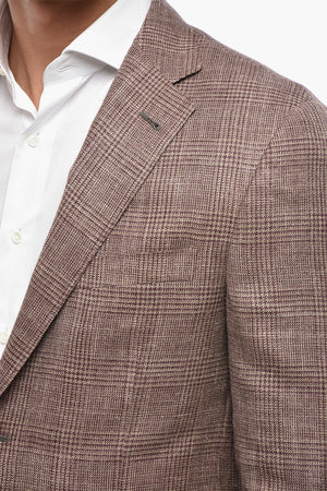 Halbgefütterter Blazer GATE mit District-Check-Muster