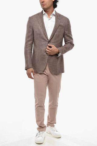 Semi-lined Blazer GATE with District Check Pattern