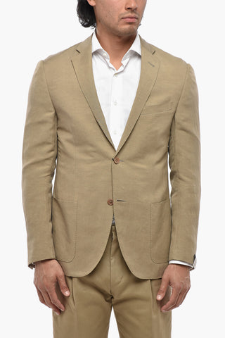 Linen Blend Blazer GATE With Patch Pockets