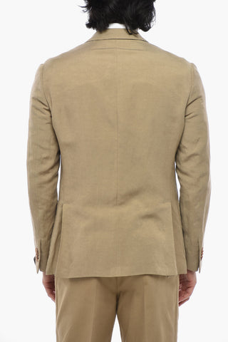 Linen Blend Blazer GATE With Patch Pockets