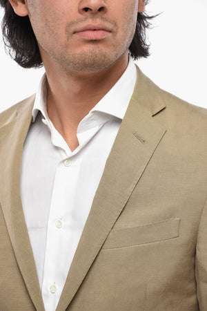 Linen Blend Blazer GATE With Patch Pockets