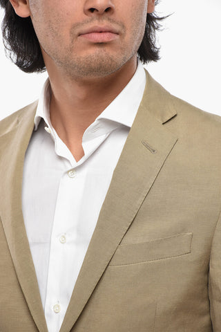 Linen Blend Blazer GATE With Patch Pockets