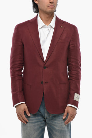CC COLLECTION Two-Button Linen Blazer
