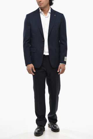 CC COLLECTION 2-Button Ripstop Virgin Wool Checked Blazer