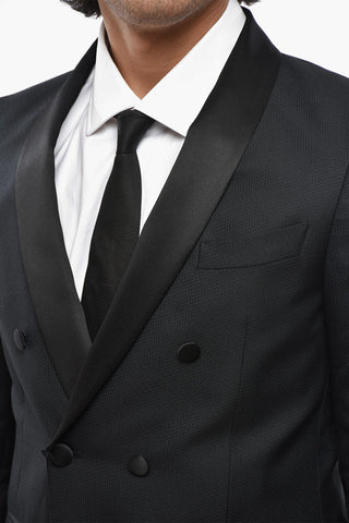 CC COLLECTION Blazer Doppiopetto con Rever a Scialle in Satin