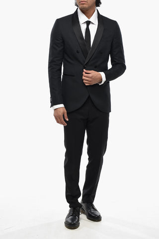 CC COLLECTION Blazer Doppiopetto con Rever a Scialle in Satin