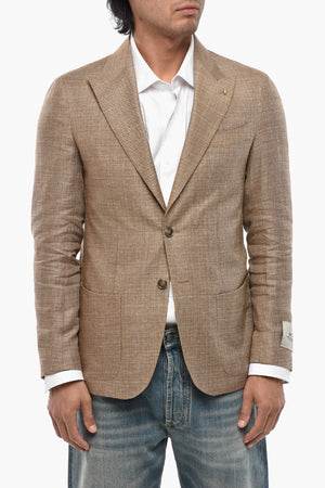 CC COLLECTION Blazer aus Leinen‑Mix mit Spitzrevers
