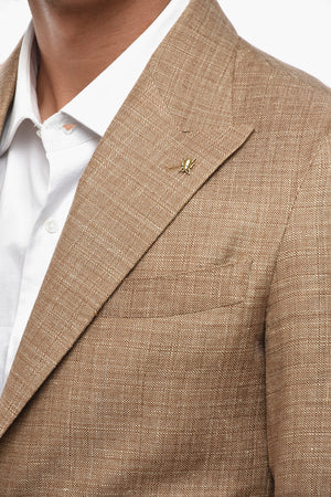 CC COLLECTION Blazer aus Leinen‑Mix mit Spitzrevers