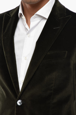 CODE Blazer aus Velours mit Lanzettenrevers