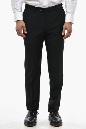 CODE Schurwollhose Mit Gürtelschlaufen