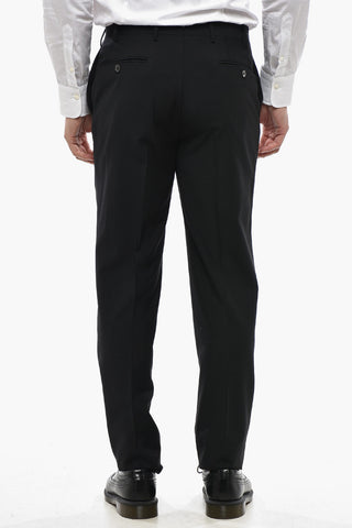 CODE Schurwollhose Mit Gürtelschlaufen