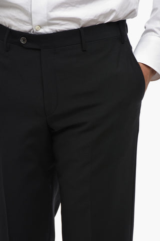 CODE Schurwollhose Mit Gürtelschlaufen