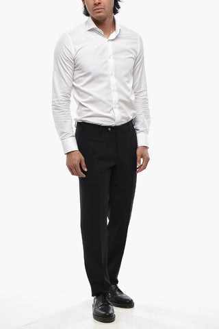 CODE Schurwollhose Mit Gürtelschlaufen