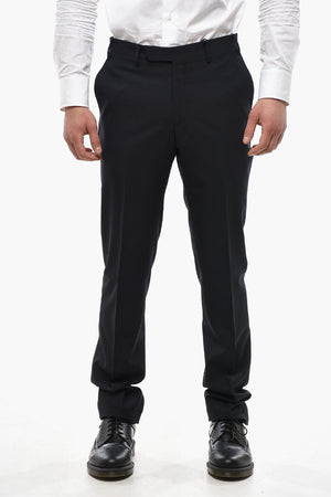 CC COLLECTION Hose aus Schurwolle mit Gürtelschlaufen
