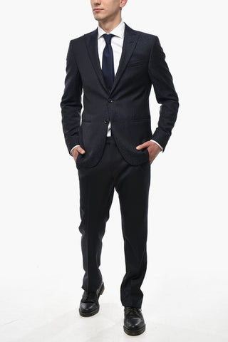 CC COLLECTION Damask Wool Blazer REFINED With Peak Lapel
