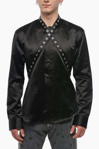 Baumwollsatin-Hemd EYELET DUCHESSE mit Ösen