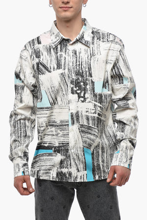 SHIRT Cotton Shirt TOMEK with Abstract Pattern