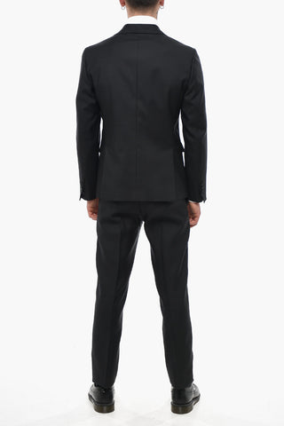 Festlicher Anzug LONDON aus Satin mit Spitzrevers