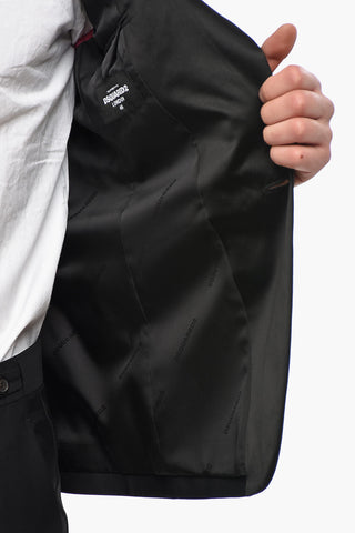 Festlicher Anzug LONDON aus Satin mit Spitzrevers
