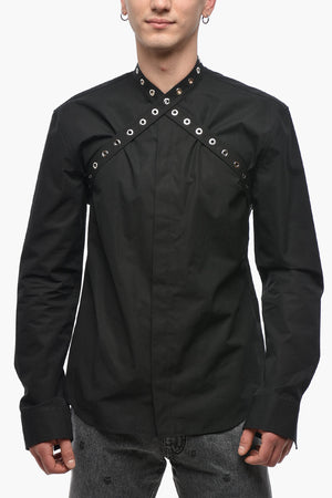 Poplin Shirt HEAVYCOT with Tape Detail and Eyelets