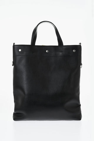 Borsa Tote in Pelle Martellata con Dettaglio in Rilievo