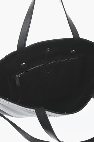 Borsa Tote in Pelle Martellata con Dettaglio in Rilievo