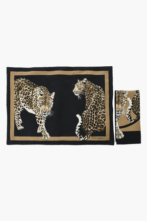 Printed Linen Placemat and Napkin Set LEOPARDI